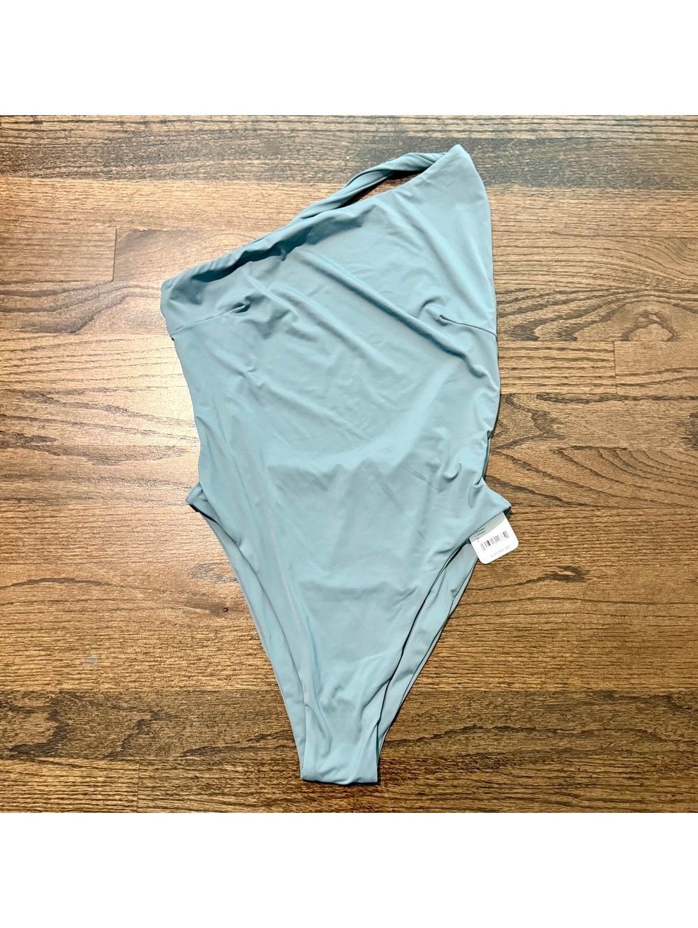 NWT Ziah Leme Free People Asymmetric Sky Blue One-Piece Swimsuit Size 8